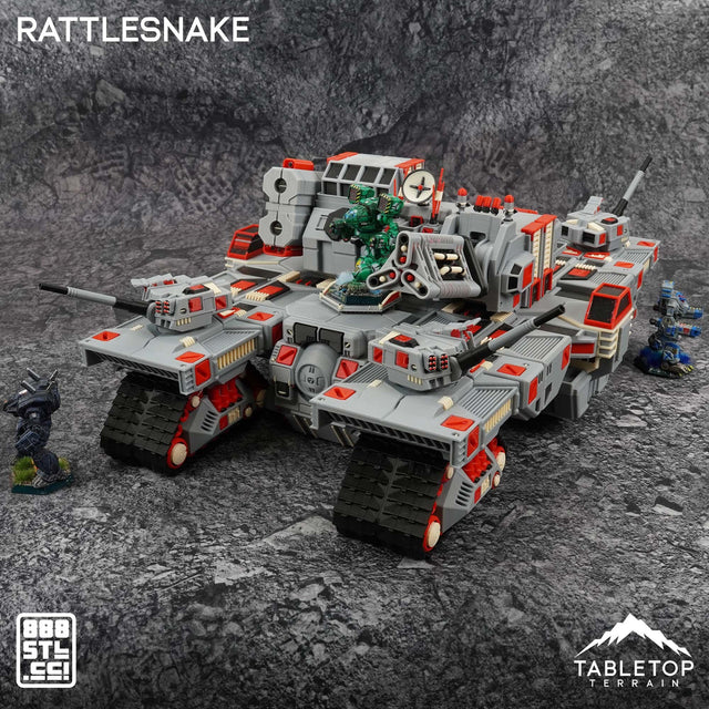 Tabletop Terrain Vehicle NextGen Color (Silver / Black / Tan / Red) The Rattlesnake