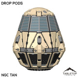 Tabletop Terrain Vehicle NextGen Color- Tan Drop Pods
