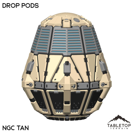 Tabletop Terrain Vehicle NextGen Color- Tan Drop Pods