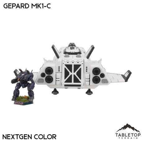 Tabletop Terrain Vehicle NextGen Color (White) Gepard Dropship Mk1-C
