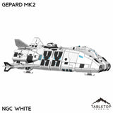Tabletop Terrain Vehicle NextGen Color - White Gepard Dropship Mk2