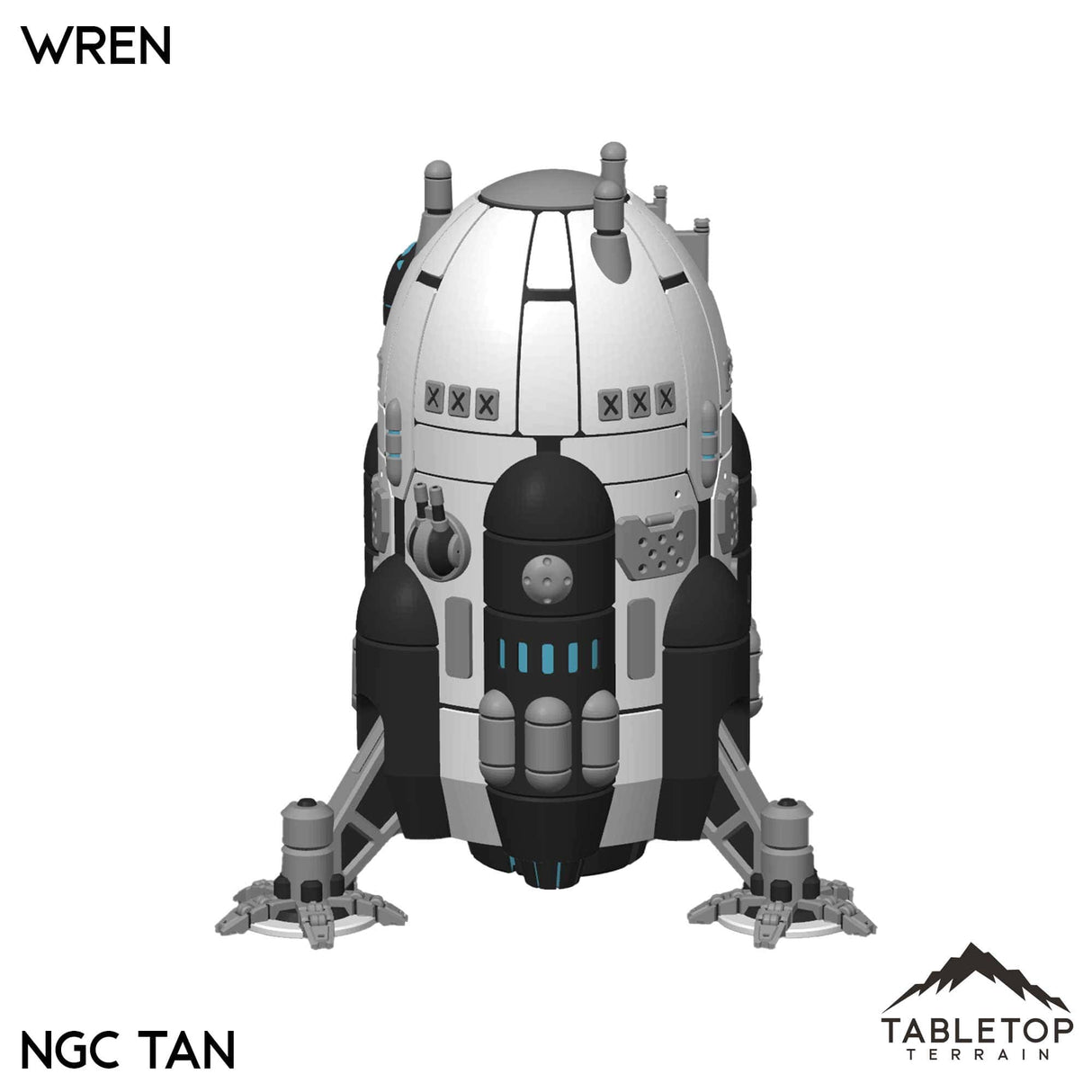 Tabletop Terrain Vehicle NextGen Color- White Wren Light-Class Dropship