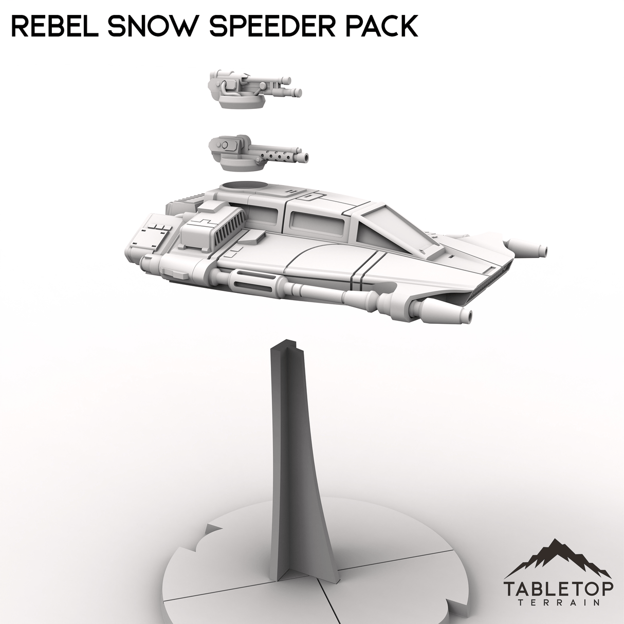 Tabletop Terrain Vehicle Rebel Snow Speeder Pack