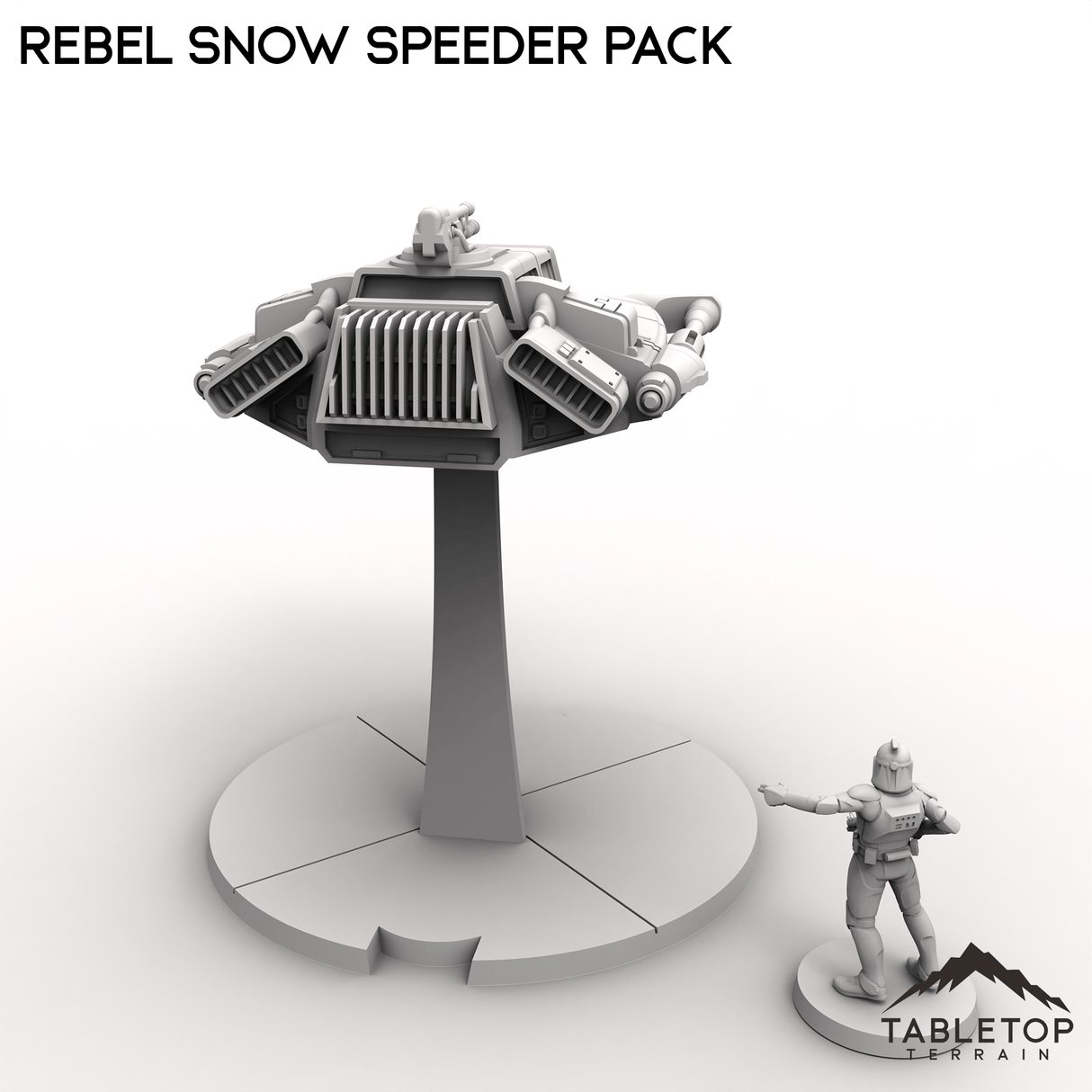 Tabletop Terrain Vehicle Rebel Snow Speeder Pack