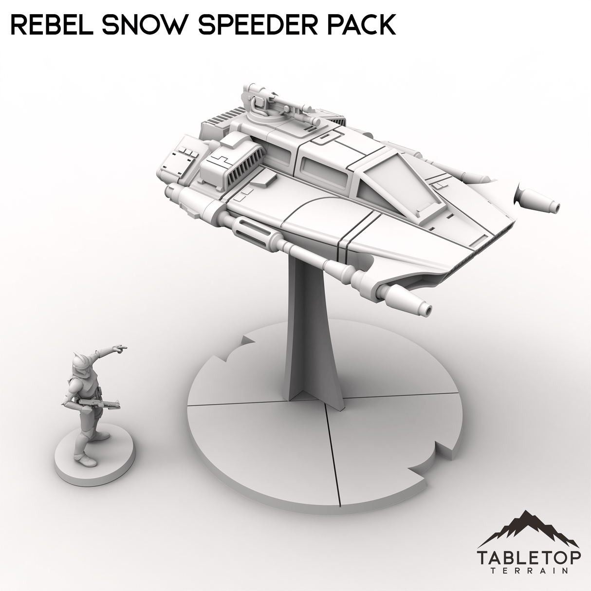 Tabletop Terrain Vehicle Rebel Snow Speeder Pack