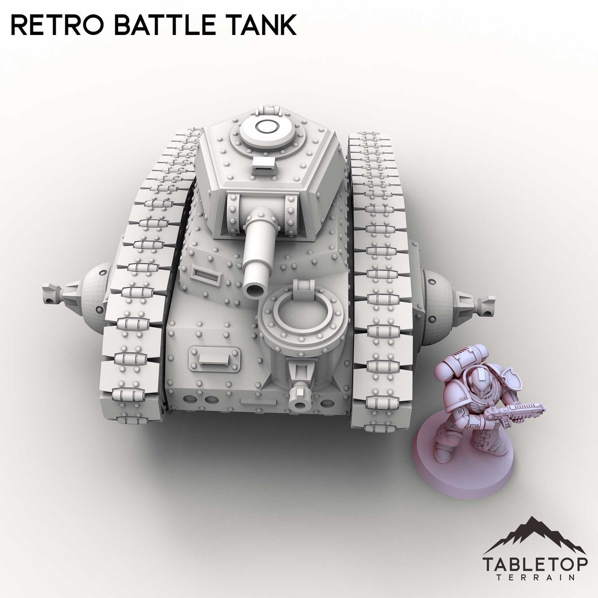 Tabletop Terrain Vehicle Retro Battle Tank