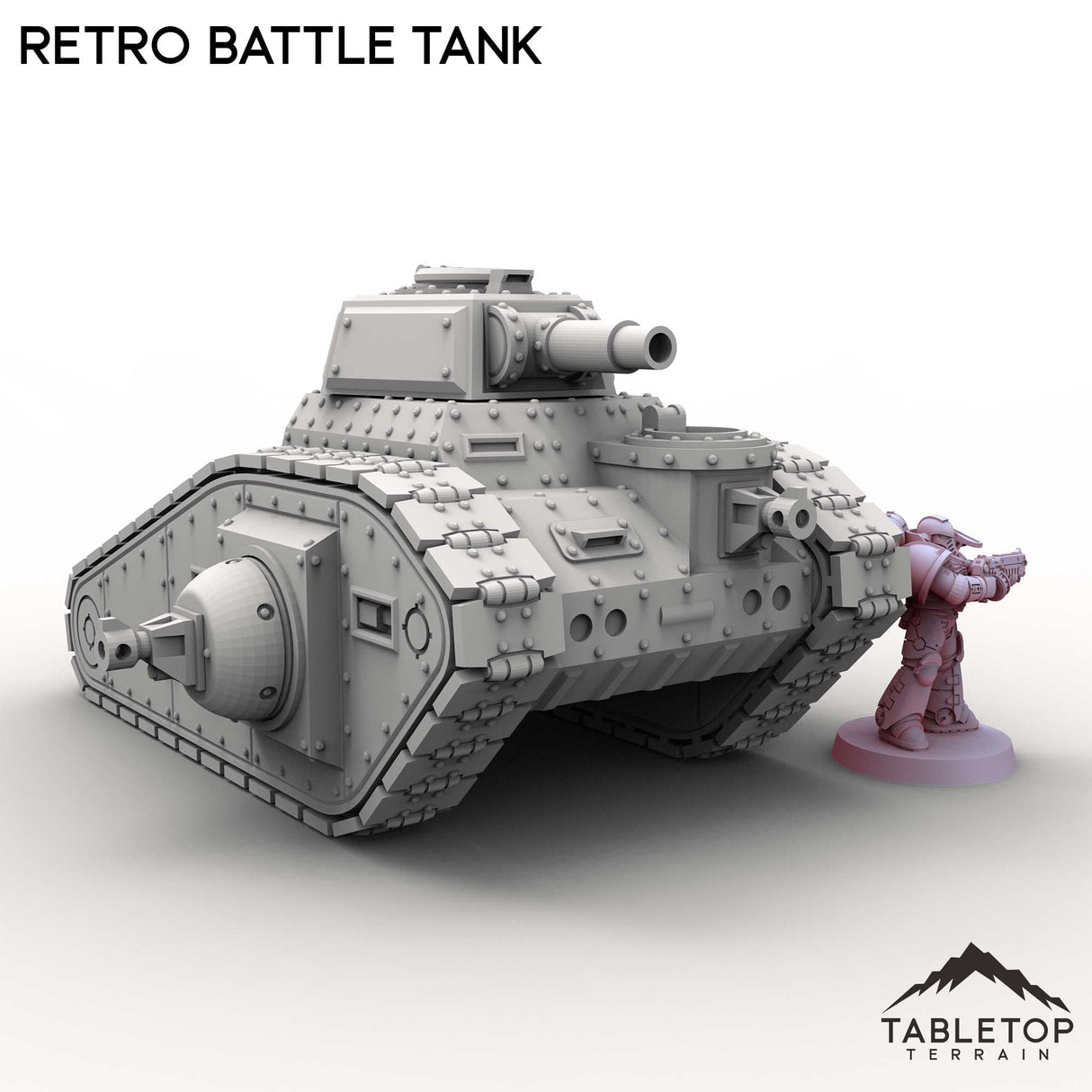Tabletop Terrain Vehicle Retro Battle Tank
