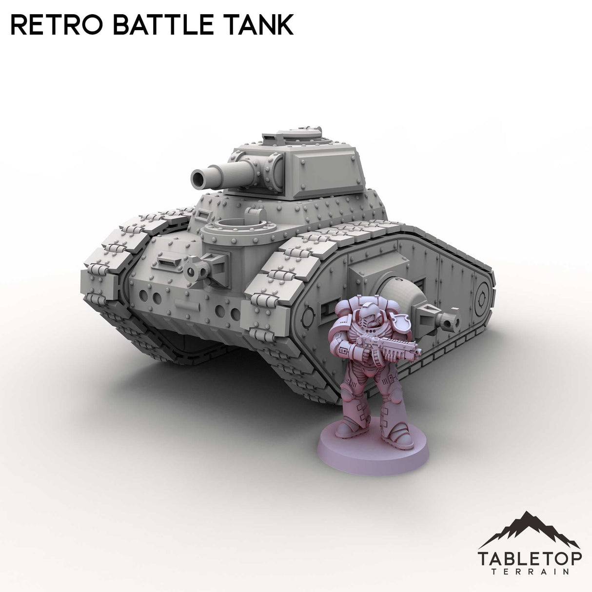 Tabletop Terrain Vehicle Retro Battle Tank