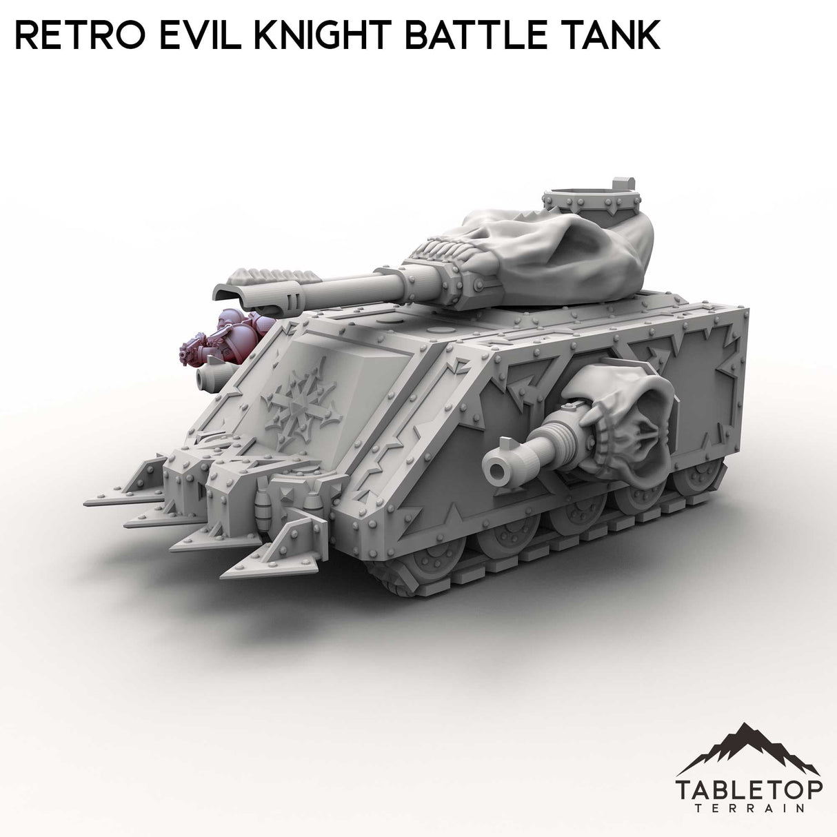 Tabletop Terrain Vehicle Retro Evil Knight Battle Tank