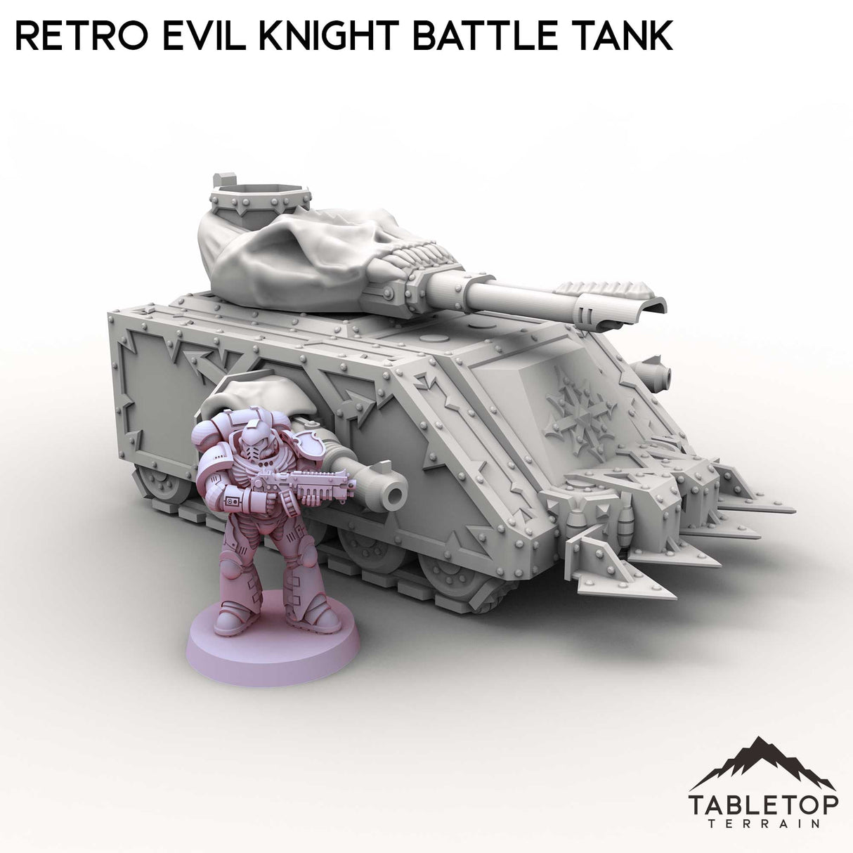 Tabletop Terrain Vehicle Retro Evil Knight Battle Tank