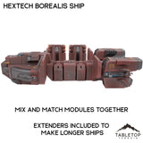 Tabletop Terrain Vehicle Ship Only HEXTECH Borealis Ship- 6mm