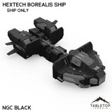 Tabletop Terrain Vehicle Ship Only / NextGen Color (Black) HEXTECH Borealis Ship- 6mm