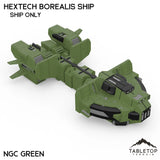 Tabletop Terrain Vehicle Ship Only / NextGen Color (Green) HEXTECH Borealis Ship- 6mm