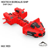 Tabletop Terrain Vehicle Ship Only / NextGen Color (Red) HEXTECH Borealis Ship- 6mm