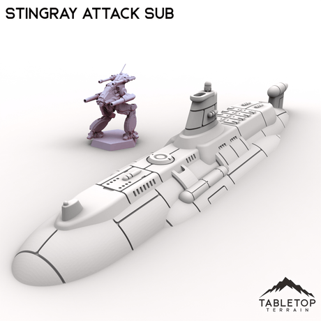 Tabletop Terrain Vehicle Stingray Attack Sub