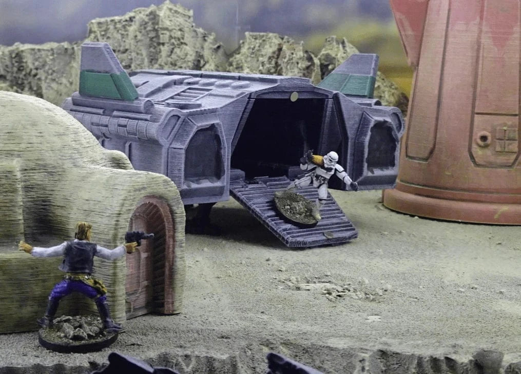 Tabletop Terrain Vehicle TA12 Spaceship - Star Wars Legion Terrain