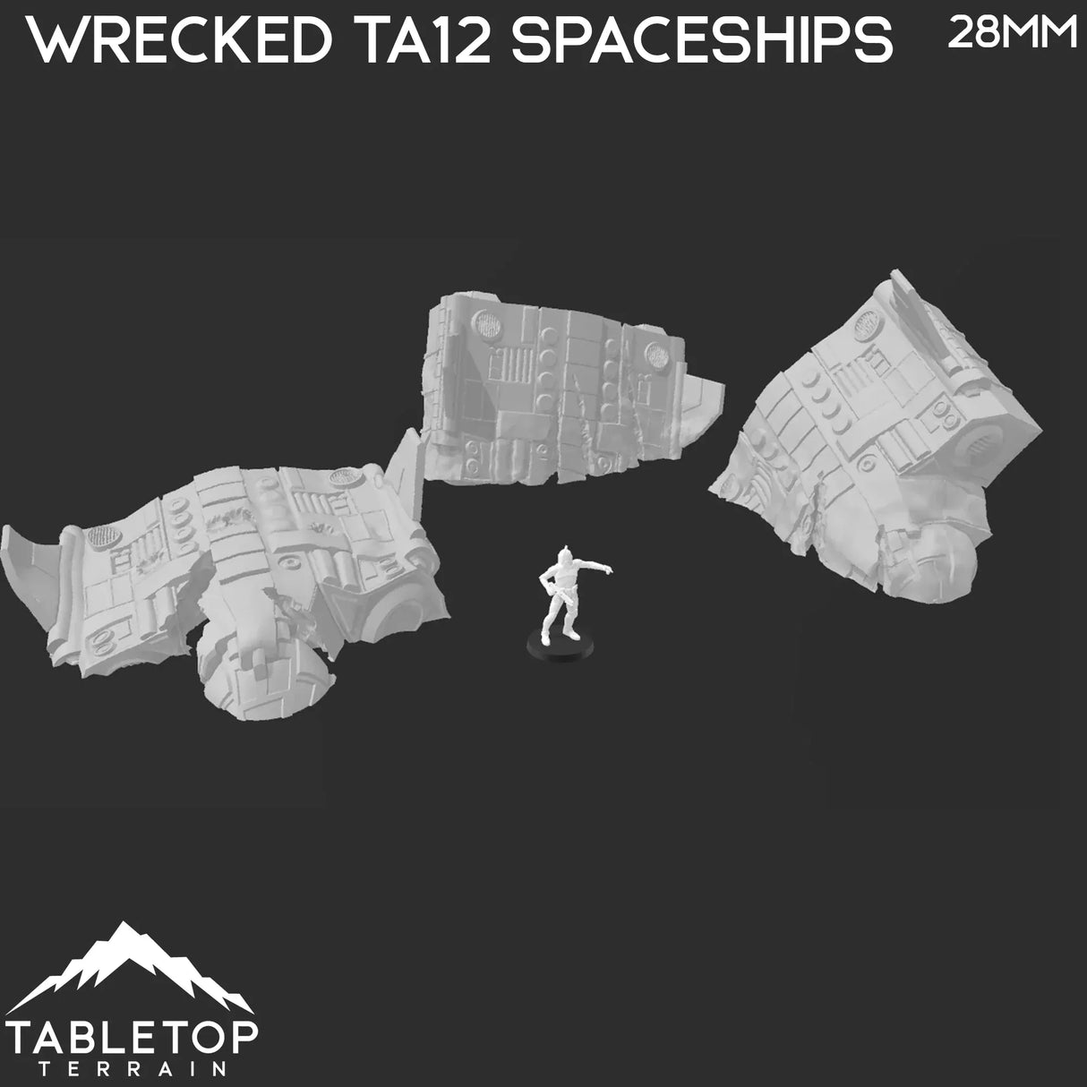Tabletop Terrain Vehicle TA12 Wrecked Spaceships - Star Wars Legion Terrain