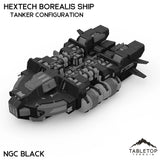 Tabletop Terrain Vehicle Tanker Configuration / NextGen Color (Black) HEXTECH Borealis Ship- 6mm