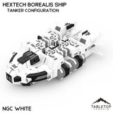 Tabletop Terrain Vehicle Tanker Configuration / NextGen Color (White) HEXTECH Borealis Ship- 6mm