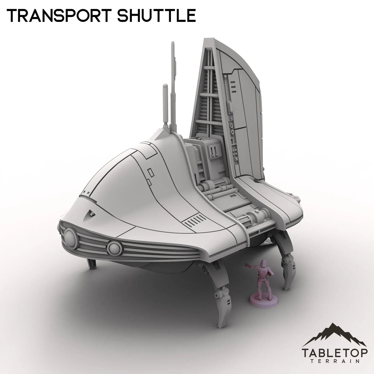 Tabletop Terrain Vehicle Transport Shuttle - To'ka Station