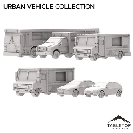 Tabletop Terrain Vehicle Urban Vehicle Collection - Marvel Crisis Protocol Vehicle Set