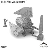 Tabletop Terrain Vehicle X-64 Tri-Wing Ships