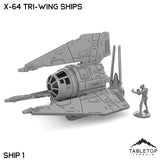 Tabletop Terrain Vehicle X-64 Tri-Wing Ships