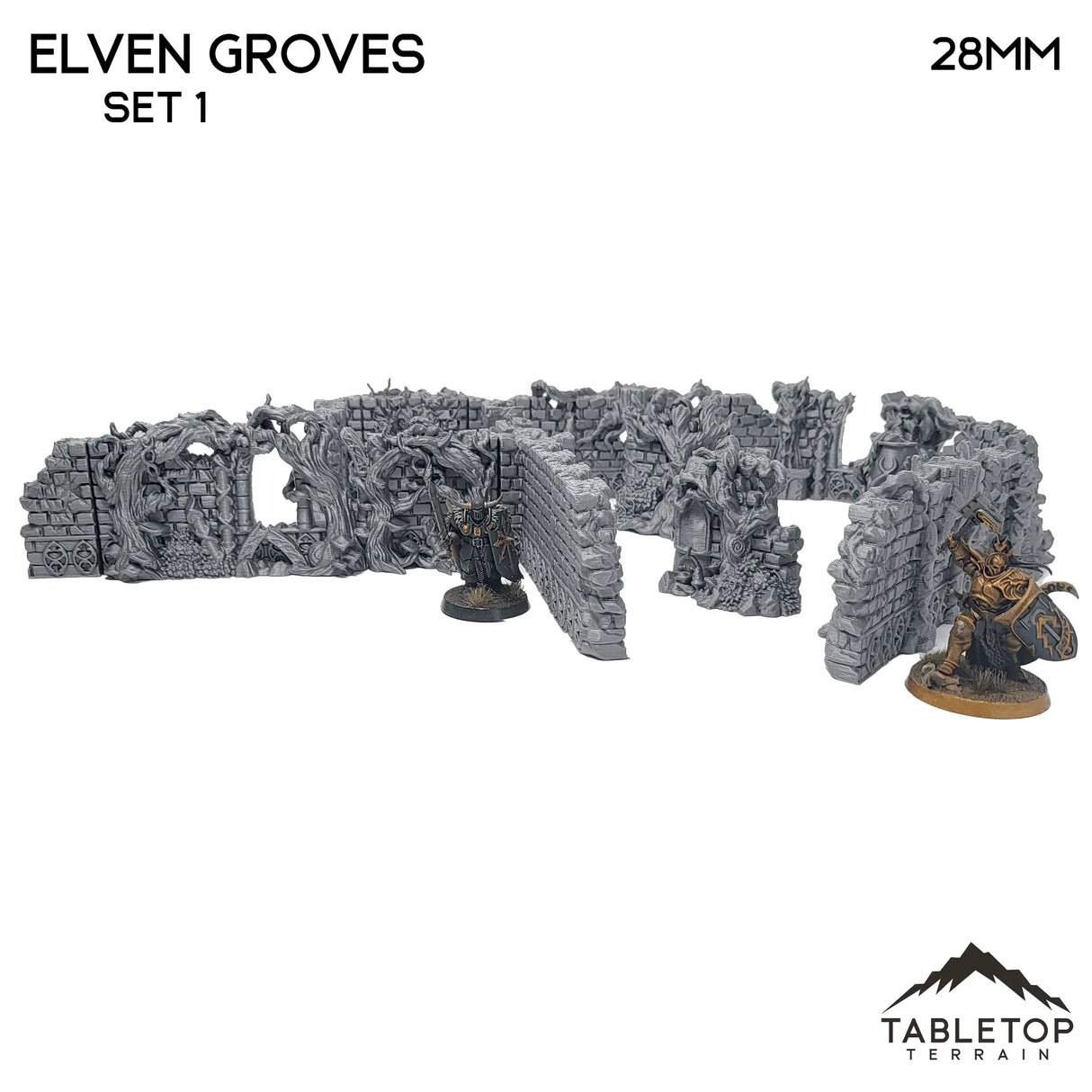 Tabletop Terrain Walls 32mm / 1 Elven Grove - Fantasy Terrain