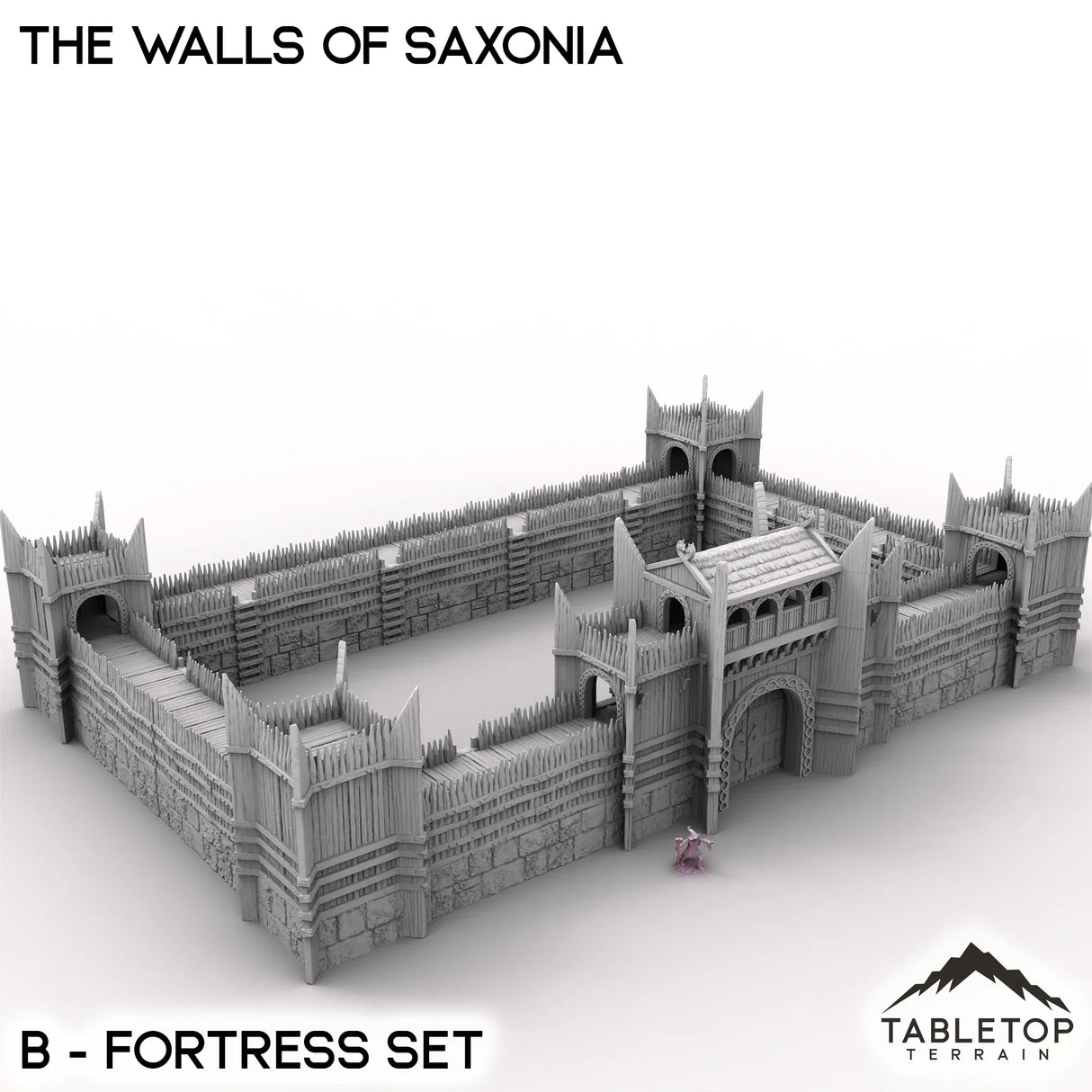 Tabletop Terrain Walls 32mm / B - Fortress Set The Walls of Saxonia - Kingdom of Saxonia