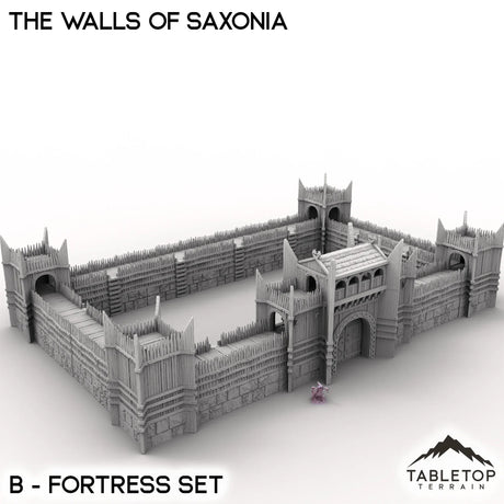 Tabletop Terrain Walls 32mm / B - Fortress Set The Walls of Saxonia - Kingdom of Saxonia