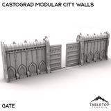 Tabletop Terrain Walls 32mm / C: Gate Castograd Modular City Walls