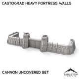 Tabletop Terrain Walls 32mm / Cannon Uncovered Set Castograd Heavy Fortress Walls