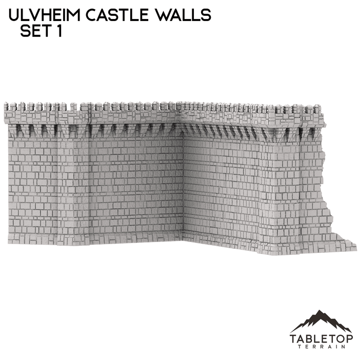 Tabletop Terrain Walls 32mm / Castle Wall Set 1 Ulvheim Castle Walls