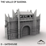 Tabletop Terrain Walls 32mm / D - Gatehouse The Walls of Saxonia - Kingdom of Saxonia