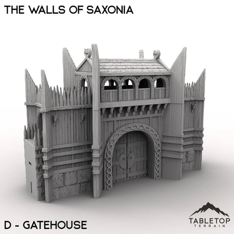 Tabletop Terrain Walls 32mm / D - Gatehouse The Walls of Saxonia - Kingdom of Saxonia