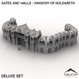 Tabletop Terrain Walls 32mm / Deluxe Wall Set Gates and Walls - Kingdom of Noldareth