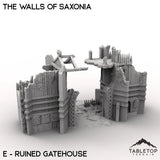 Tabletop Terrain Walls 32mm / E - Ruined Gatehouse The Walls of Saxonia - Kingdom of Saxonia