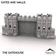 Tabletop Terrain Walls 32mm / Gatehouse Gates and Walls - Kingdom of Durak Deep