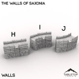 Tabletop Terrain Walls 32mm / H - Straight The Walls of Saxonia - Kingdom of Saxonia