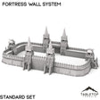 Tabletop Terrain Walls 32mm / Standard Set Apocalypse Fortress Wall System