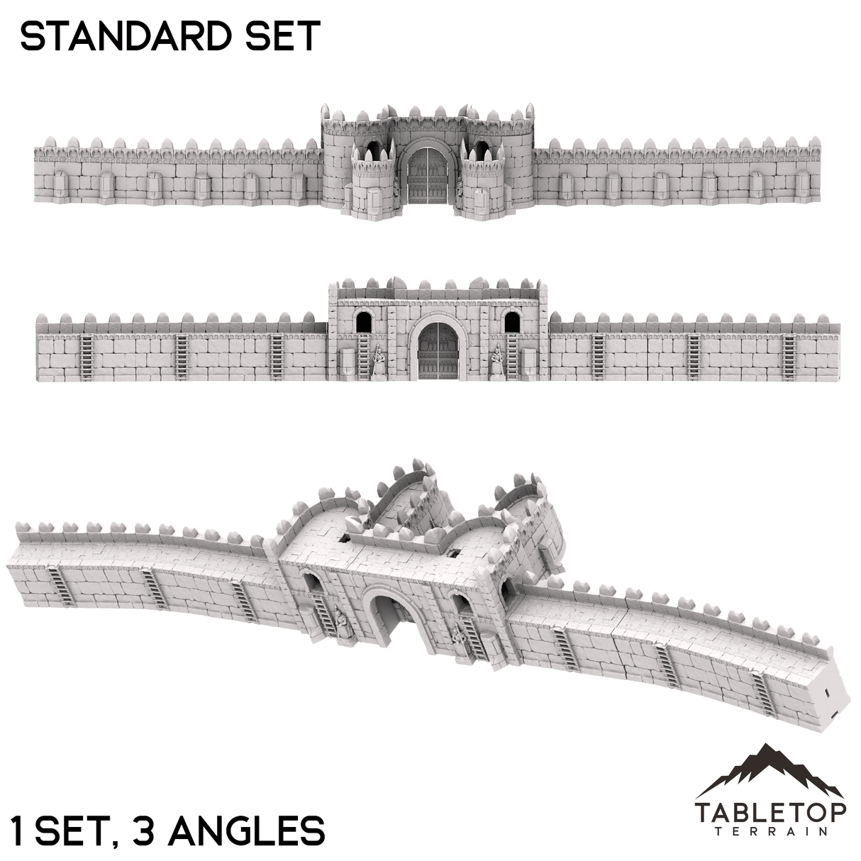 Tabletop Terrain Walls 32mm / Standard Set Gates and Walls - Kingdom of Tor Ithilas