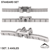 Tabletop Terrain Walls 32mm / Standard Set Gates and Walls - Kingdom of Tor Ithilas