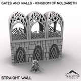 Tabletop Terrain Walls 32mm / Straight Gates and Walls - Kingdom of Noldareth