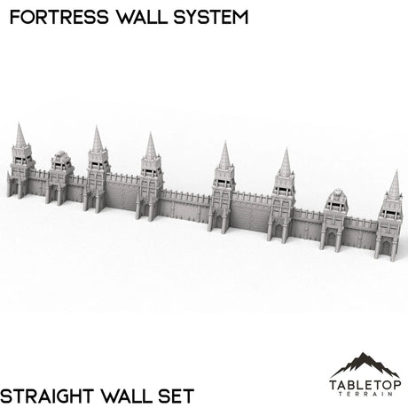 Tabletop Terrain Walls 32mm / Straight Wall Set Apocalypse Fortress Wall System