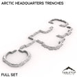 Tabletop Terrain Walls 40mm / Full Set Arctic Headquarters Trenches