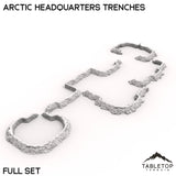Tabletop Terrain Walls 40mm / Full Set Arctic Headquarters Trenches