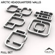 Tabletop Terrain Walls 40mm / Full Set Arctic Headquarters Walls