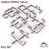 Tabletop Terrain Walls 40mm / Full Set Jungle Temple Walls