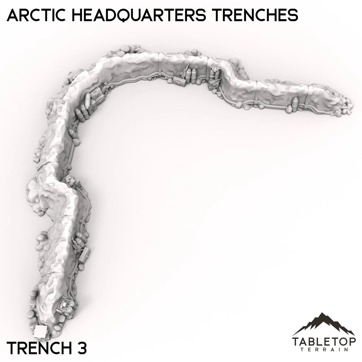 Tabletop Terrain Walls 40mm / Trench 3 Arctic Headquarters Trenches