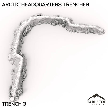 Tabletop Terrain Walls 40mm / Trench 3 Arctic Headquarters Trenches